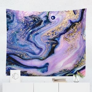 Galaxy marble wall tapestry for college dorms
